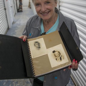 Karolyn Grimes with the portfolio she used as a child.