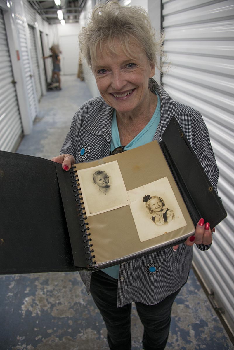Karolyn Grimes with the portfolio she used as a child.