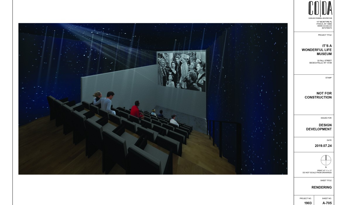 Our new museum will have a 47-seat theater. Help us fill the theater with planets, constellations and stars in memory of those who have impacted our lives. Design concept by Caroline O'Donnell Architecture.